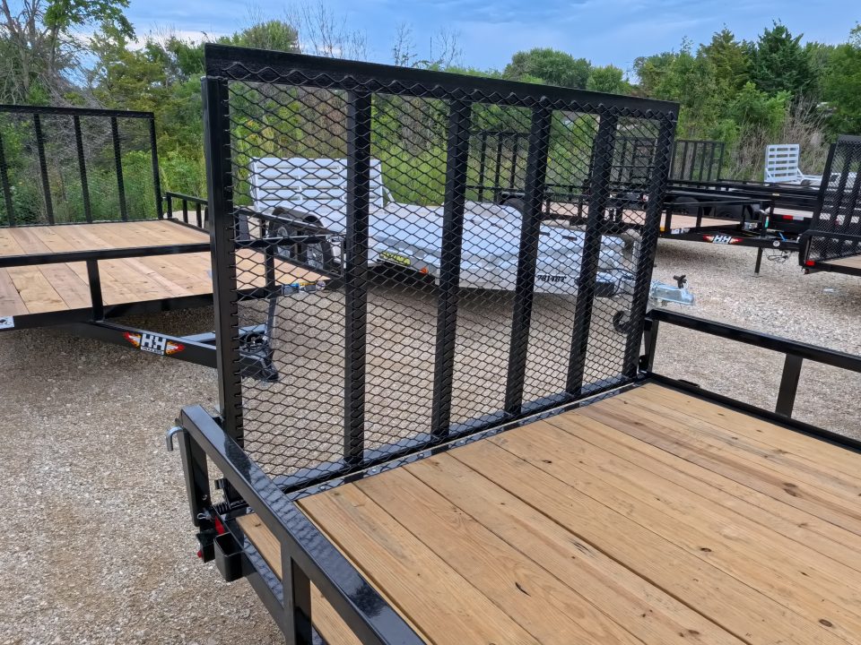 New 2027 H&H Trailers 82 x 14 Rail Side Steel Utility Trailer with 3K Idler - Black