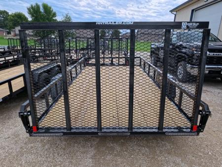 New 2027 H&H Trailers 82 x 14 Rail Side Steel Utility Trailer with 3K Idler - Black