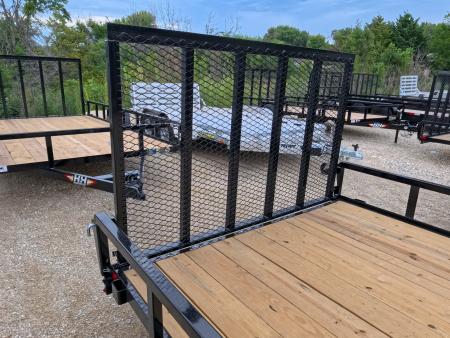 New 2027 H&H Trailers 82 x 14 Rail Side Steel Utility Trailer with 3K Idler - Black