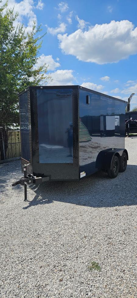New 2026 Family Trailer 6x12 Tandem Axles Cargo / Enclosed Trailer - Screwless Exterior-Blackout Pkg- Rear Spoiler