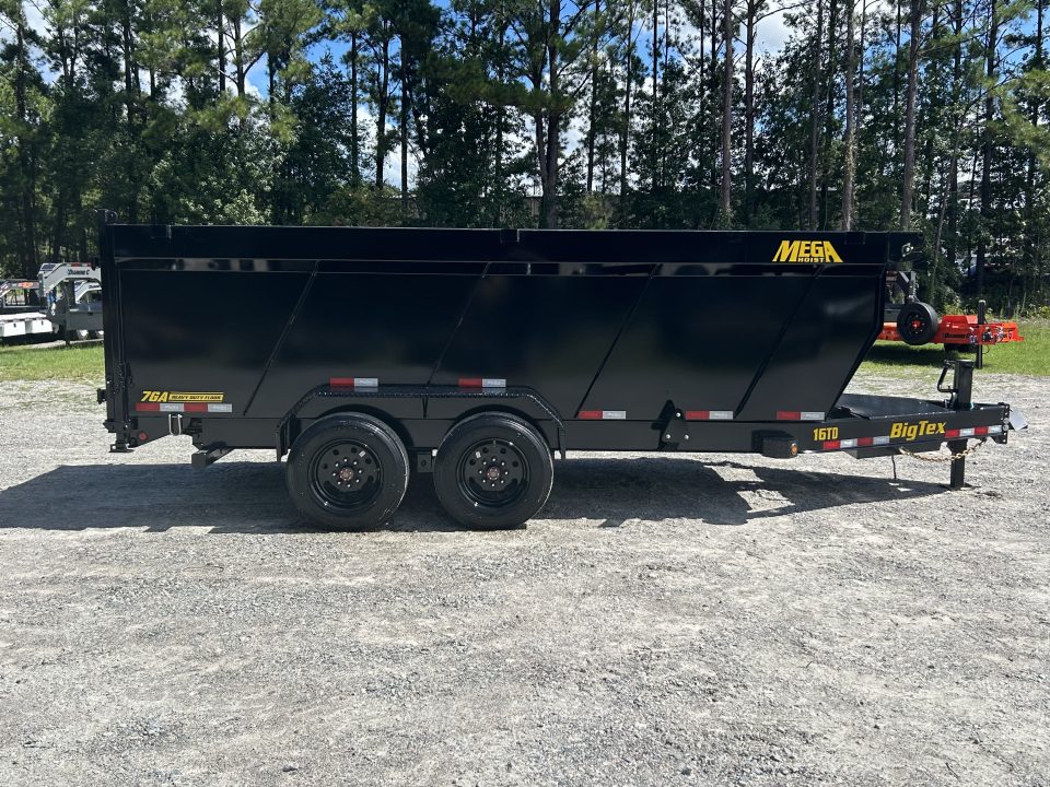 New 2027 Big Tex 7X16 16TD Dump Trailer, 8K Axles, 4ft Sides, 6-Stage Telescopic , 7ga Floor