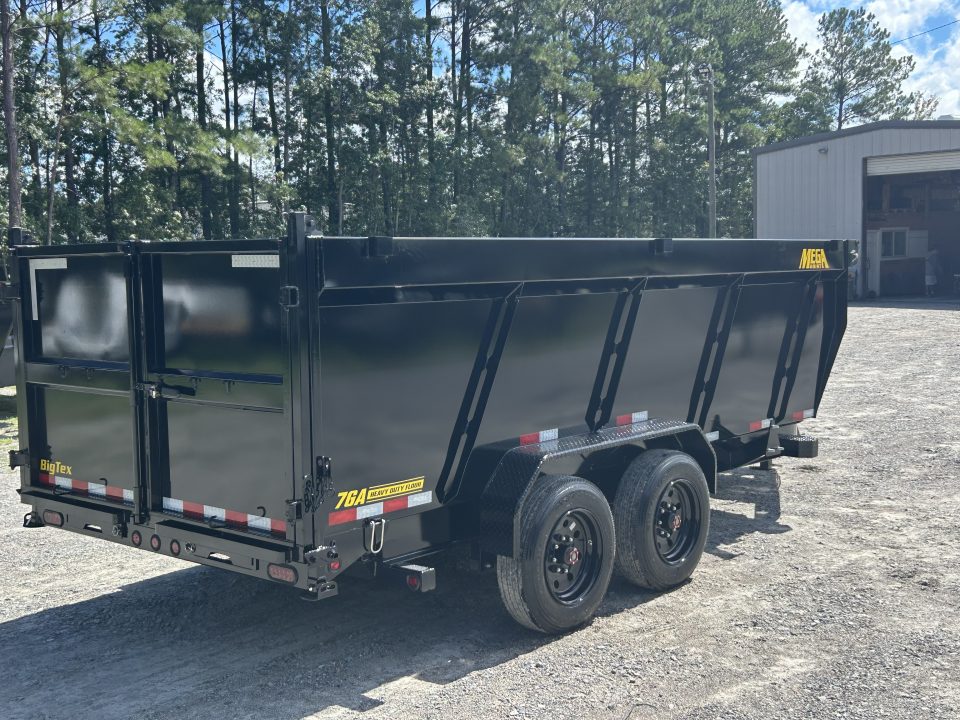 New 2027 Big Tex 7X16 16TD Dump Trailer, 8K Axles, 4ft Sides, 6-Stage Telescopic , 7ga Floor