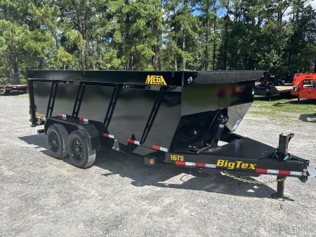 New 2027 Big Tex 7X16 16TD Dump Trailer, 8K Axles, 4ft Sides, 6-Stage Telescopic , 7ga Floor