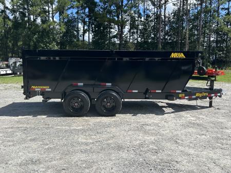 New 2027 Big Tex 7X16 16TD Dump Trailer, 8K Axles, 4ft Sides, 6-Stage Telescopic , 7ga Floor