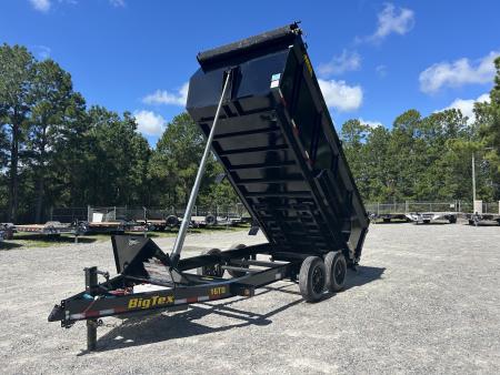 New 2027 Big Tex 7X16 16TD Dump Trailer, 8K Axles, 4ft Sides, 6-Stage Telescopic , 7ga Floor