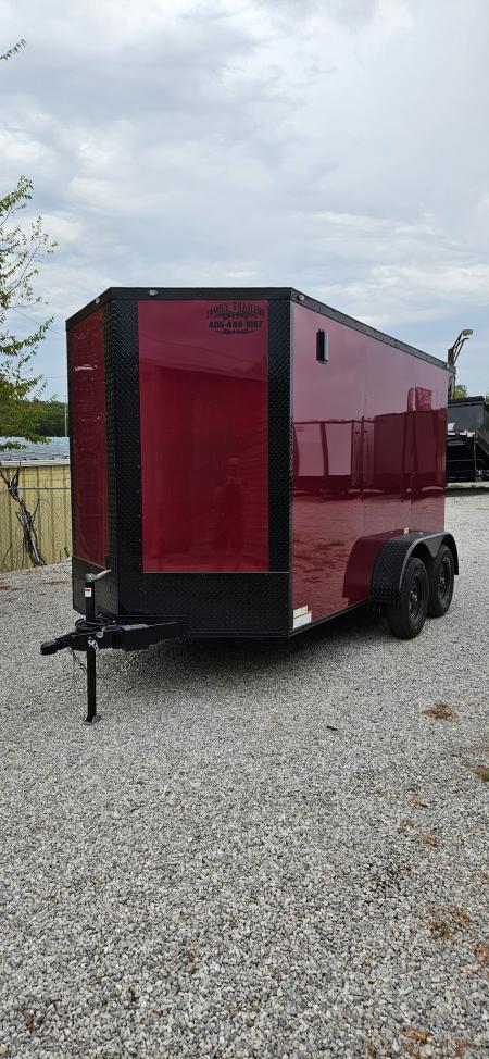 New 2026 Family Trailer 6x12 Tandem Axles Cargo / Enclosed Trailer - Screwless Exterior- Blackout Pkg- Rear Spoiler