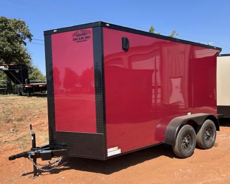 New 2026 Family Trailer 6x12 Tandem Axles Cargo / Enclosed Trailer - Screwless Exterior- Blackout Pkg- Rear Spoiler