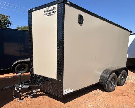 New 2026 Family Trailer 6x12 Tandem Axles Cargo / Enclosed Trailer - Screwless Exterior- Blackout Pkg- Rear Spoiler