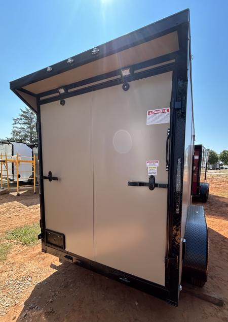 New 2026 Family Trailer 6x12 Tandem Axles Cargo / Enclosed Trailer - Screwless Exterior- Blackout Pkg- Rear Spoiler