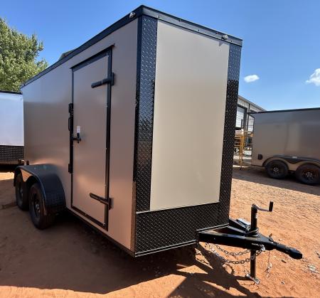 New 2026 Family Trailer 6x12 Tandem Axles Cargo / Enclosed Trailer - Screwless Exterior- Blackout Pkg- Rear Spoiler