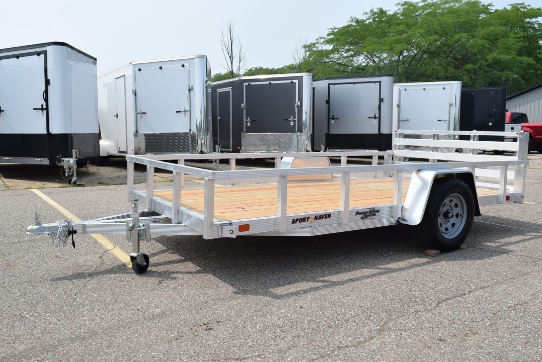New Sport Haven 6x12 Aluminum Utility Trailer W/ BI-FOLD RAMP GATE