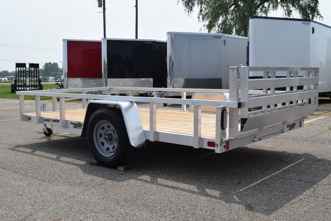 New Sport Haven 6x12 Aluminum Utility Trailer W/ BI-FOLD RAMP GATE