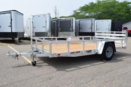 New Sport Haven 6x12 Aluminum Utility Trailer W/ BI-FOLD RAMP GATE