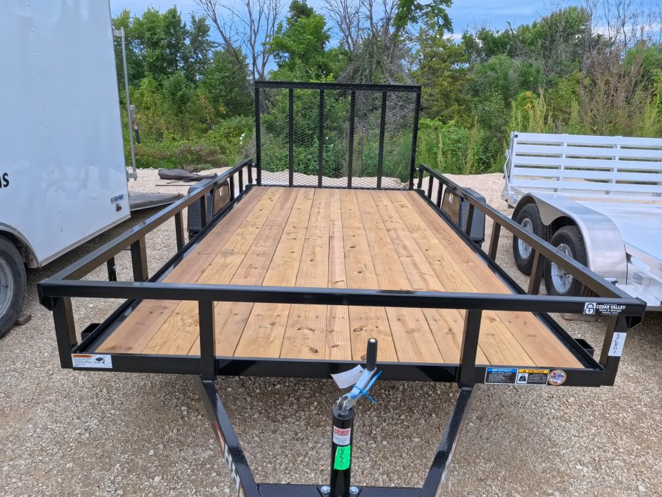 New 2027 H&H Trailers 82 x 14 Rail Side Steel Utility Trailer with 3K Idler - Black