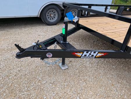 New 2027 H&H Trailers 82 x 14 Rail Side Steel Utility Trailer with 3K Idler - Black