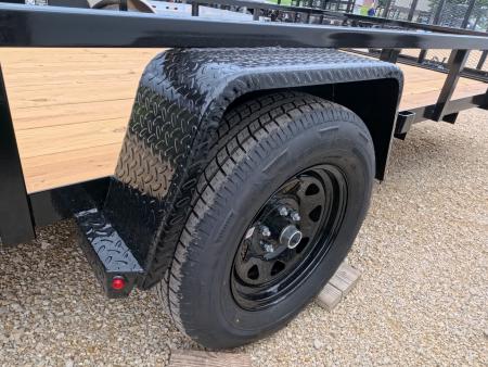 New 2027 H&H Trailers 82 x 14 Rail Side Steel Utility Trailer with 3K Idler - Black