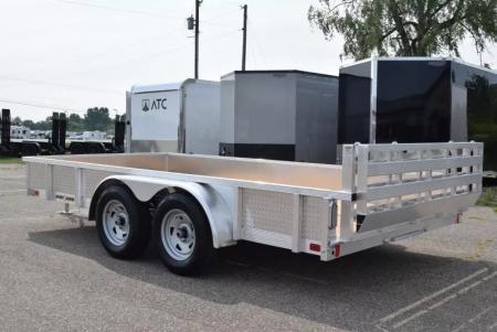 New 2027 SPORT HAVEN 7x14 OPEN UTILITY w/ BI-FOLD RAMP GATE & ATP SIDES