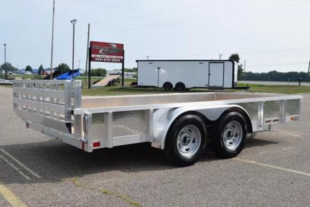 New 2027 SPORT HAVEN 7x14 OPEN UTILITY w/ BI-FOLD RAMP GATE & ATP SIDES