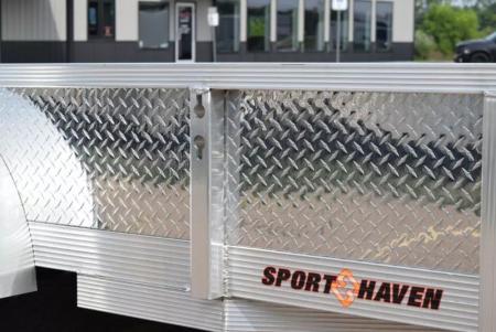 New 2027 SPORT HAVEN 7x14 OPEN UTILITY w/ BI-FOLD RAMP GATE & ATP SIDES