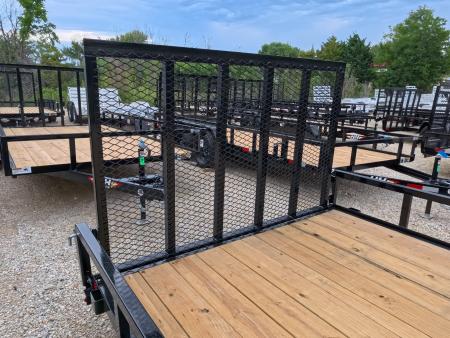 New 2027 H&H Trailers 82 x 14 Rail Side Steel Utility Trailer with 3K Idler - Black