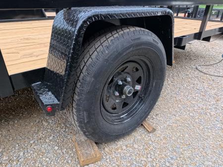 New 2027 H&H Trailers 82 x 14 Rail Side Steel Utility Trailer with 3K Idler - Black
