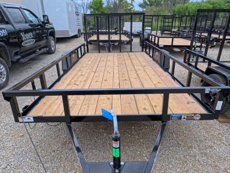 New 2027 H&H Trailers 82 x 14 Rail Side Steel Utility Trailer with 3K Idler - Black