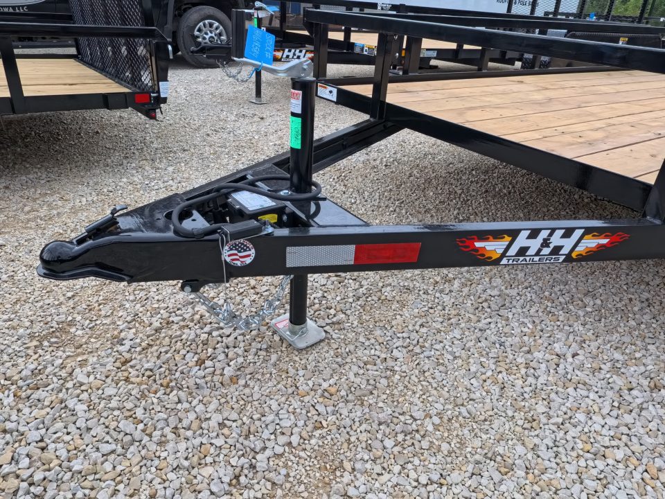 New 2027 H&H Trailers 82 x 16 Rail Side Utility Trailer with 7K GVWR, Tandem Axles, 4 Ft. Tall Ladder Style Spring Assist Gate