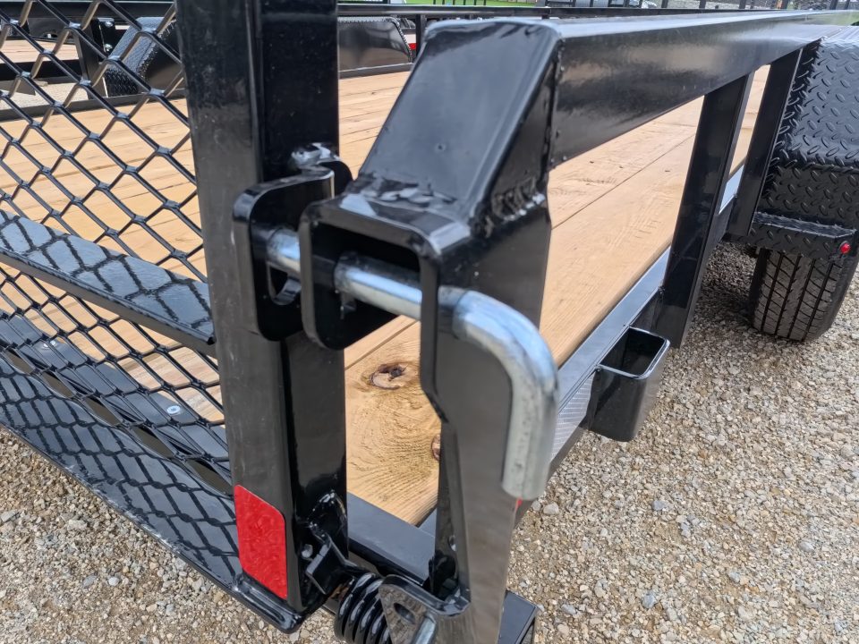 New 2027 H&H Trailers 82 x 16 Rail Side Utility Trailer with 7K GVWR, Tandem Axles, 4 Ft. Tall Ladder Style Spring Assist Gate