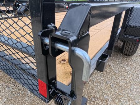 New 2027 H&H Trailers 82 x 16 Rail Side Utility Trailer with 7K GVWR, Tandem Axles, 4 Ft. Tall Ladder Style Spring Assist Gate