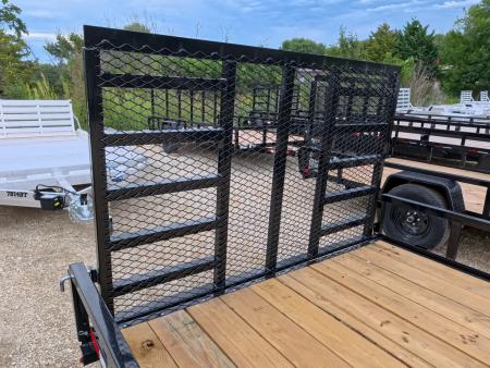 New 2027 H&H Trailers 82 x 16 Rail Side Utility Trailer with 7K GVWR, Tandem Axles, 4 Ft. Tall Ladder Style Spring Assist Gate