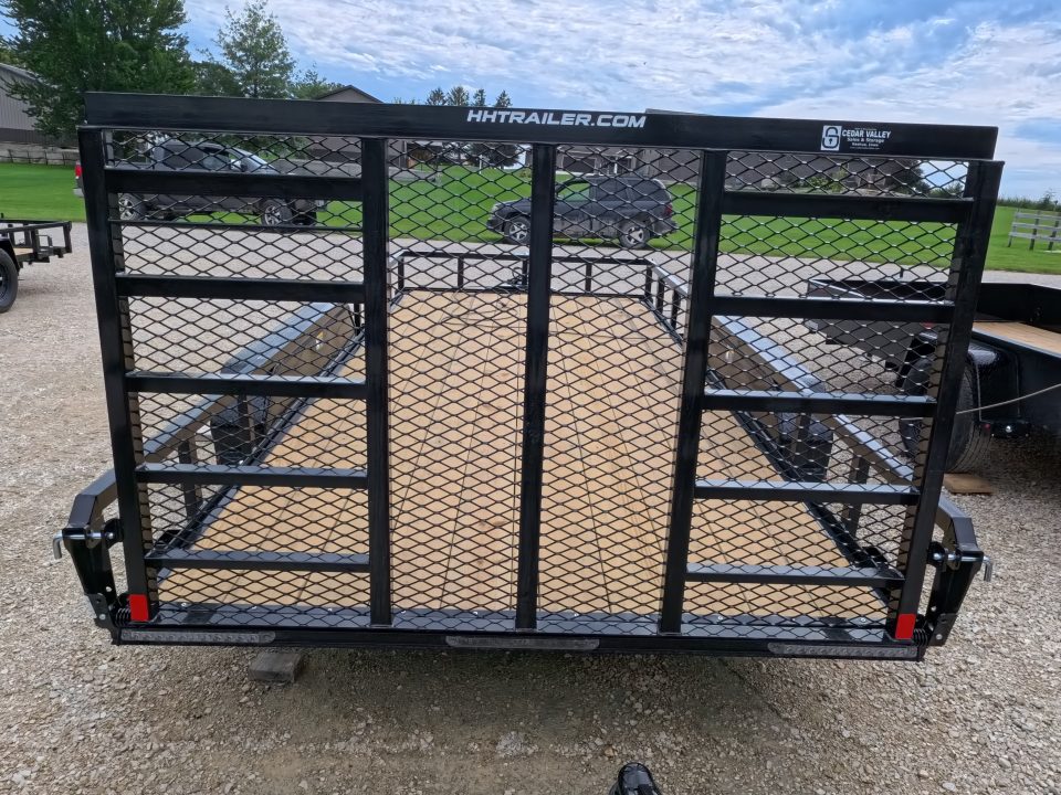 New 2027 H&H Trailers 82 x 16 Rail Side Utility Trailer with 7K GVWR, Tandem Axles, 4 Ft. Tall Ladder Style Spring Assist Gate