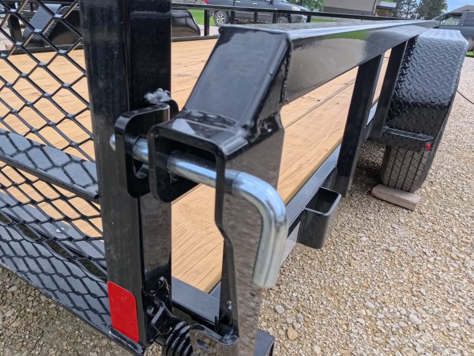 New 2027 H&H Trailers 82 x 16 Rail Side Utility Trailer with 7K GVWR, Tandem Axles, 4 Ft. Tall Ladder Style Spring Assist Gate