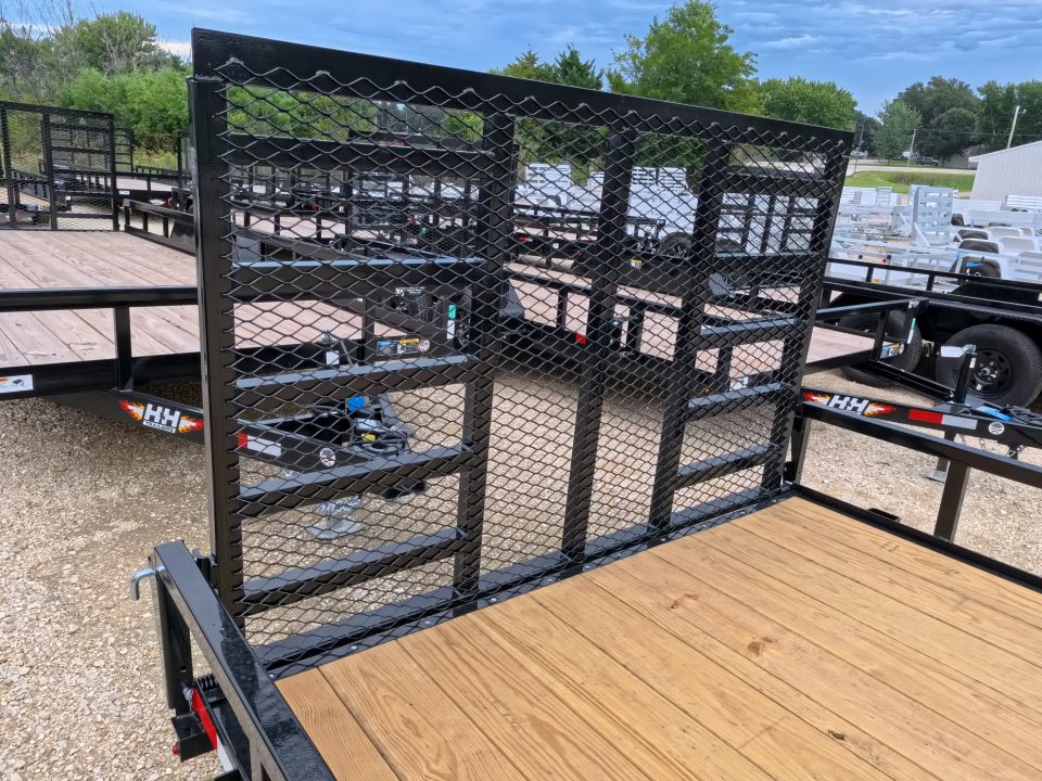 New 2027 H&H Trailers 82 x 16 Rail Side Utility Trailer with 7K GVWR, Tandem Axles, 4 Ft. Tall Ladder Style Spring Assist Gate