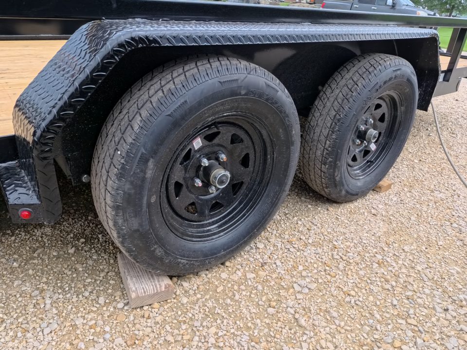 New 2027 H&H Trailers 82 x 16 Rail Side Utility Trailer with 7K GVWR, Tandem Axles, 4 Ft. Tall Ladder Style Spring Assist Gate