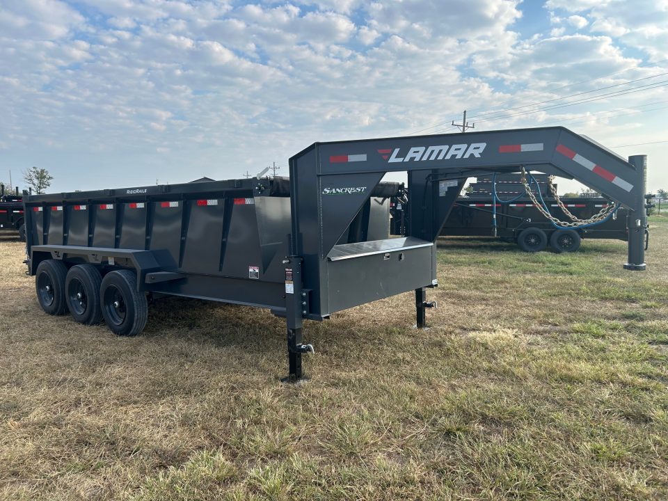 New 2027 Lamar 83x16 Triple 21K GN Telescopic Dump w/ 36" Sides, 7 Gauge Floor, & 17.5" Wheels