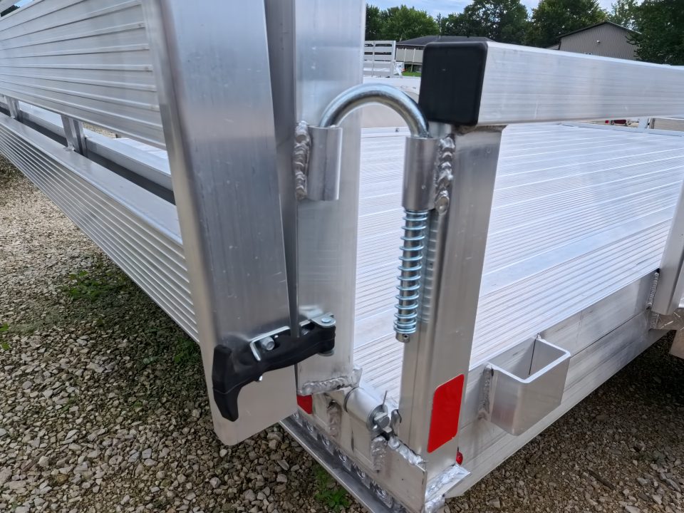 New 2026 H&H 82 x 14 Aluminum Rail Side Utility, Tandem Axle with 7K GVWR, Spare Tire Mount & Aluminum Deck