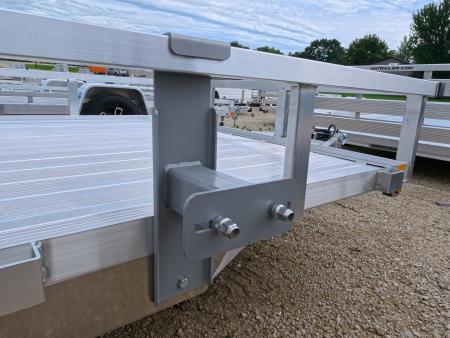 New 2026 H&H 82 x 14 Aluminum Rail Side Utility, Tandem Axle with 7K GVWR, Spare Tire Mount & Aluminum Deck