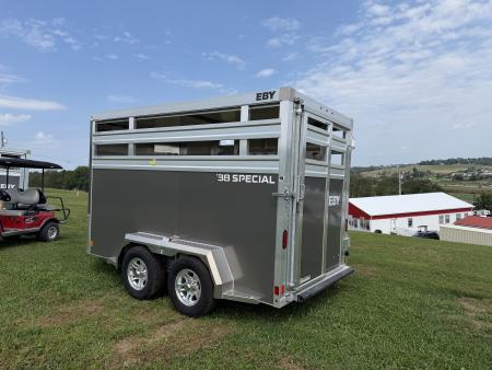 New 2027 EBY 13' Bumper Pull '38 SPECIAL Aluminum Stock Trailer (6'6" H)