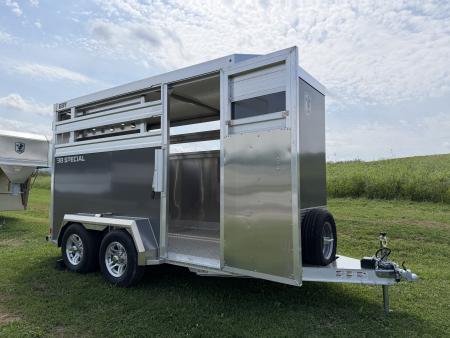 New 2027 EBY 13' Bumper Pull '38 SPECIAL Aluminum Stock Trailer (6'6  H)