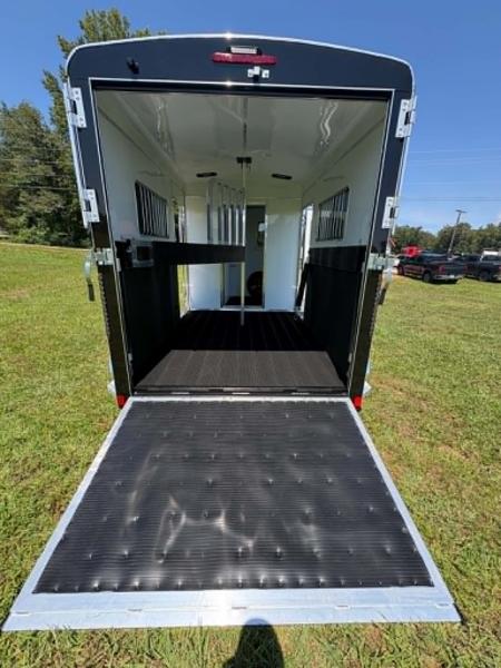 New 2027 Homesteader 2 Horse Straight Load Warmblood Trailer Two-Tone