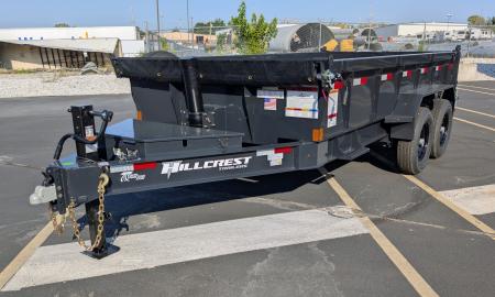 New Hillcrest 7'x 14' Telescopic, 7ga Floor, 14K (GVWR), Dump Trailer