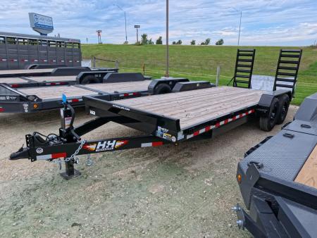 New 2026 H&H Trailers 82 x 18 +2 Industrial Equipment Trailer with 14K GVWR - Black