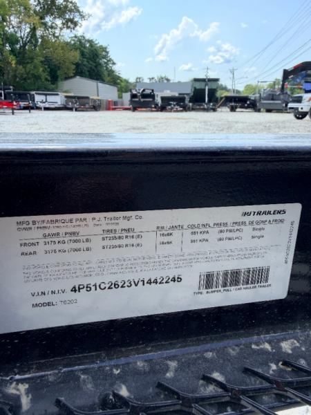 New 2027 PJ Trailers 14K 20' X 82" 6" Channel Equipment Tilt Equipment Trailer