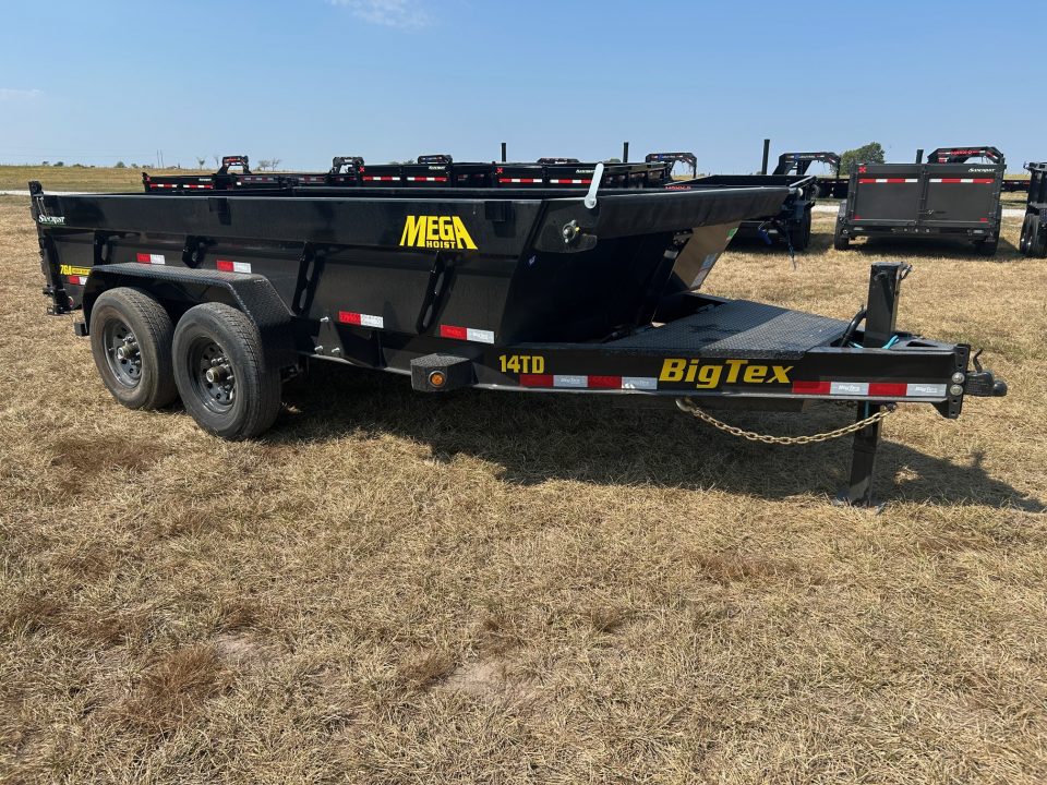 New 2027 Big Tex 83x14 Tandem 15.4K Telescopic Dump w/ 7 Gauge Floor & Slide In Ramps