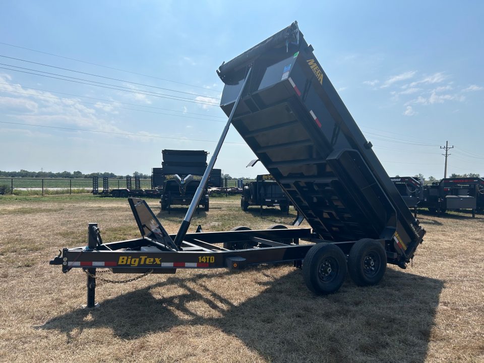 New 2027 Big Tex 83x14 Tandem 15.4K Telescopic Dump w/ 7 Gauge Floor & Slide In Ramps