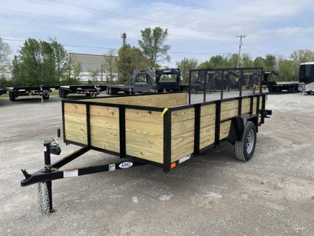 New 2027 AMO A9612WG (76  x 12') 2.9K Wood Side Utility Trailer