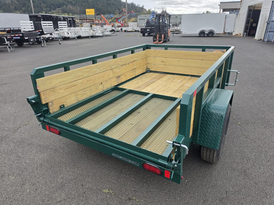 New 2027 Sure-Trac 5X8 Tube Top 3 Board Utility 3K GVWR *FOREST GREEN