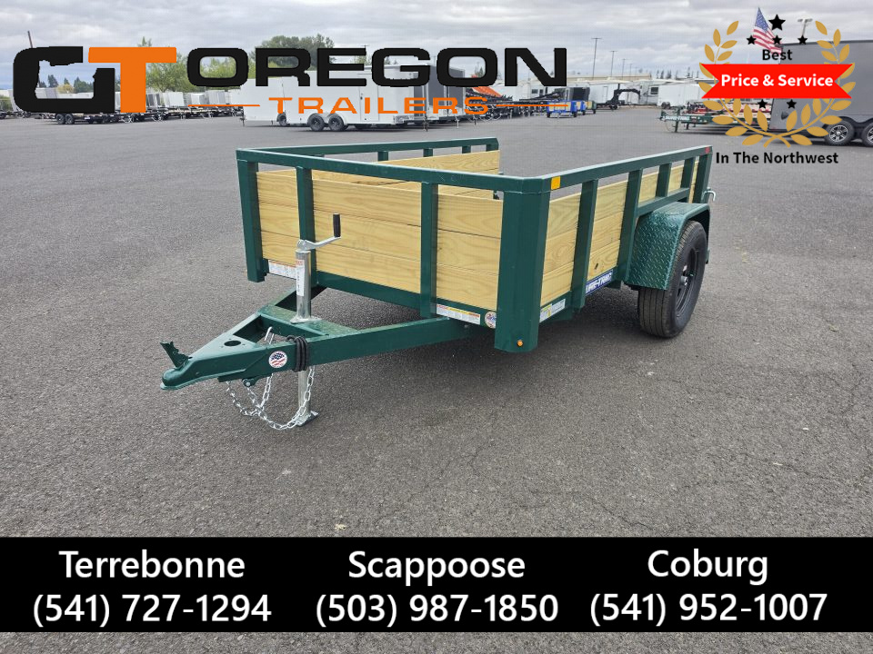 New 2027 Sure-Trac 5X8 Tube Top 3 Board Utility 3K GVWR *FOREST GREEN