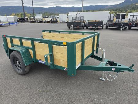 New 2027 Sure-Trac 5X8 Tube Top 3 Board Utility 3K GVWR *FOREST GREEN