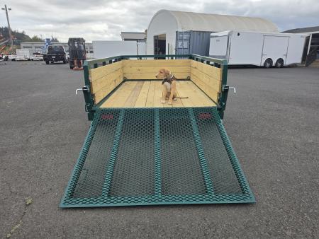 New 2027 Sure-Trac 5X8 Tube Top 3 Board Utility 3K GVWR *FOREST GREEN